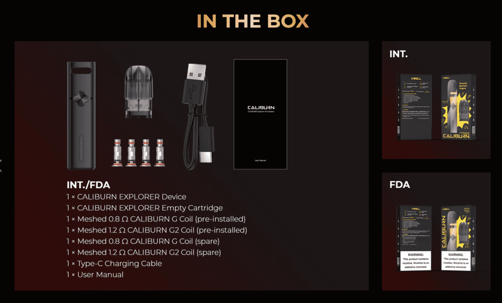 Uwell Caliburn Explorer Pod System