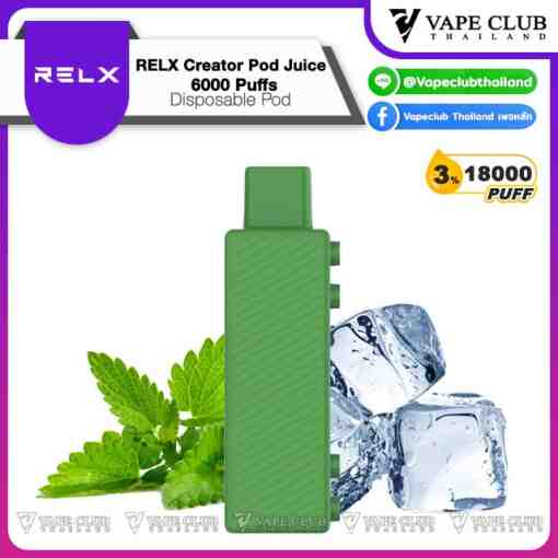 RELX Creator pod puffs Double Mint