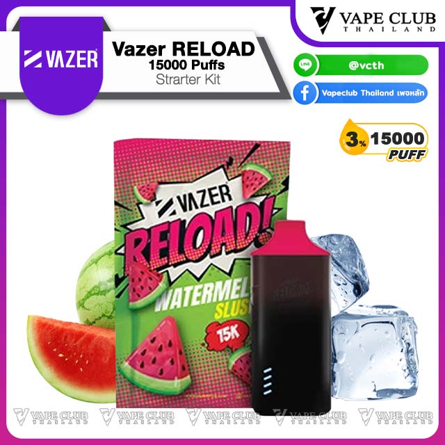 Vazer RELOAD STRARTER Kit Puffs Watermelon Slushie