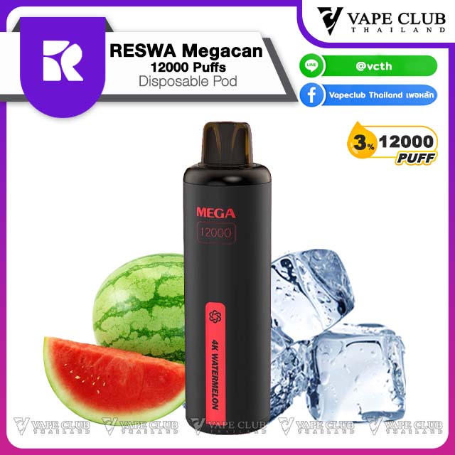 Reswa Megacan Puffs Disposable Pod K Watermelon