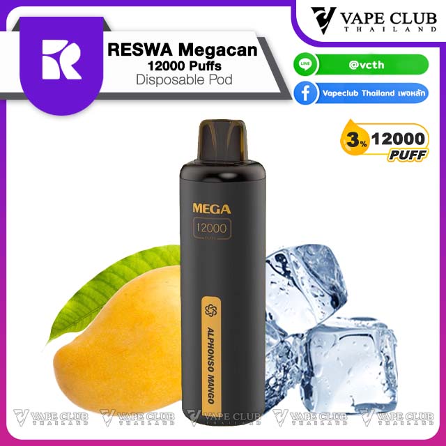 Reswa Megacan Puffs Disposable Pod Alphonso Mango