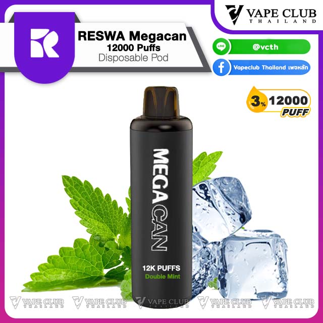 Reswa Megacan Puffs Disposable Pod Double Mint