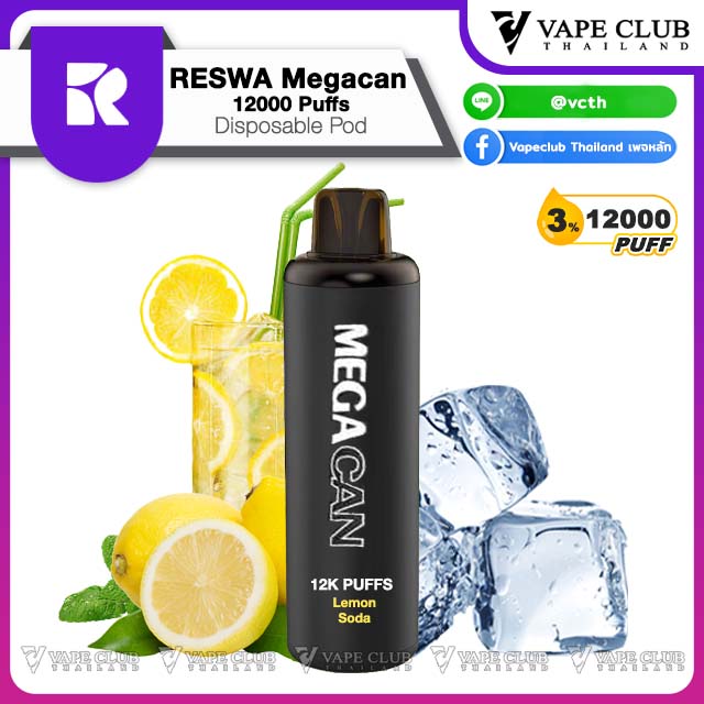 Reswa Megacan Puffs Disposable Pod Lemon Soda