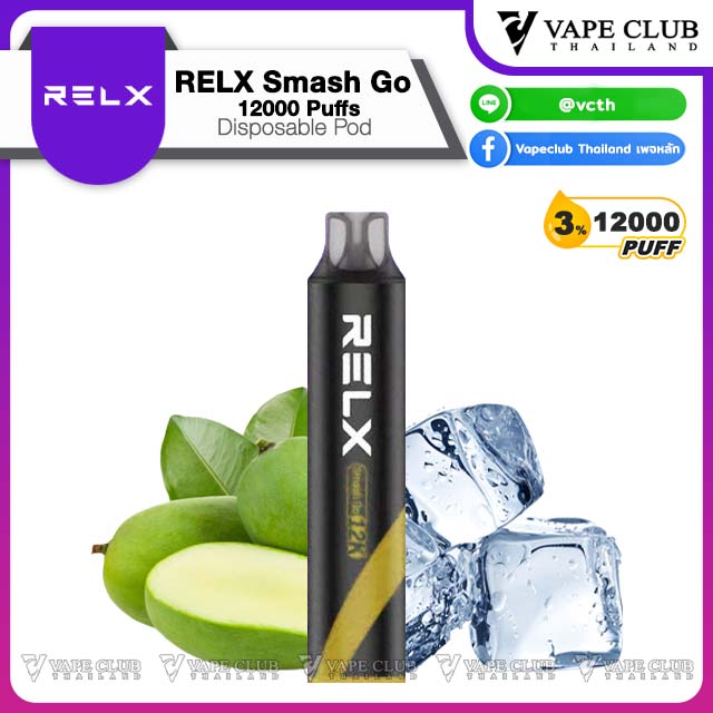 RELX Smash Go Puffs Disposable Pod Green Mango n