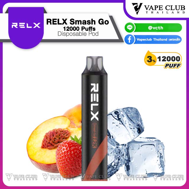 RELX Smash Go Puffs Disposable Pod Peach Strawberry n